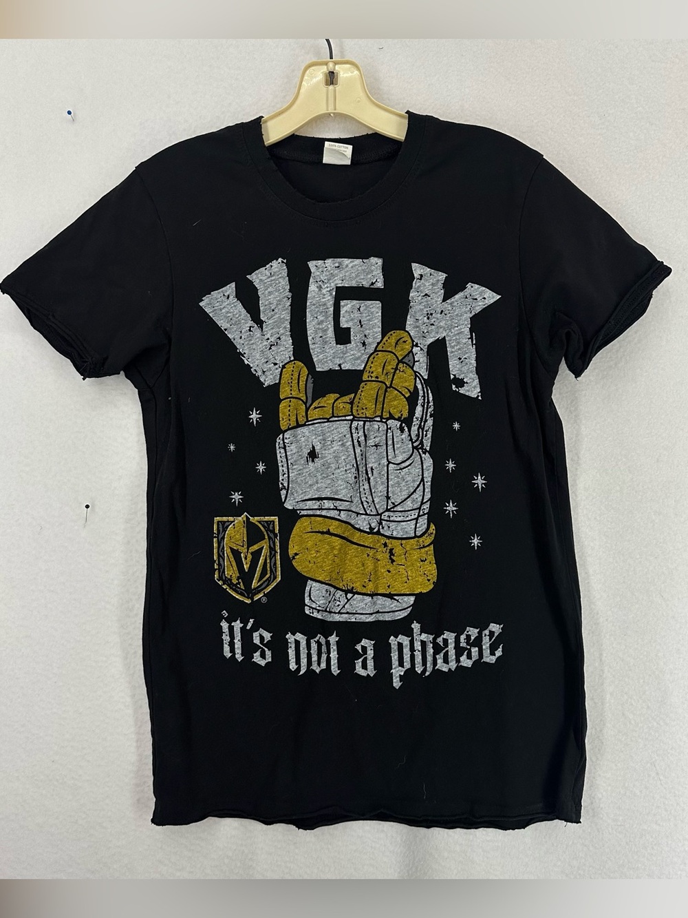 Vegas Golden Knights Men’s Small Black Emo Graphic T-Shirt NHL Hockey